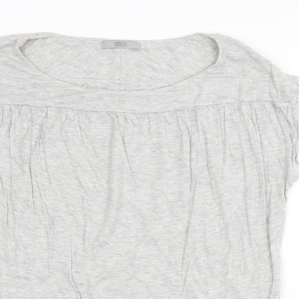 Womens UK Size 12 Marks and Spencer Grey Basic Blouse