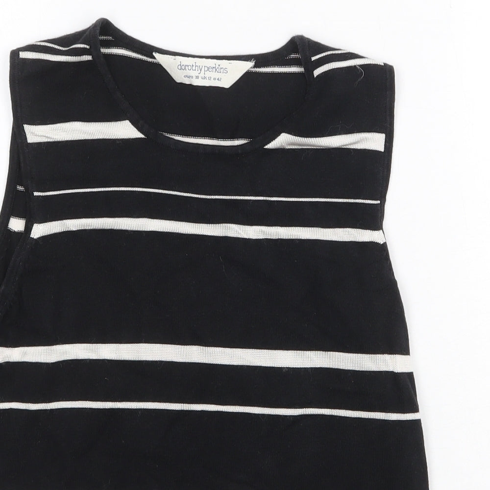 Womens UK Size 12 Dorothy Perkins Black Vest Jumper