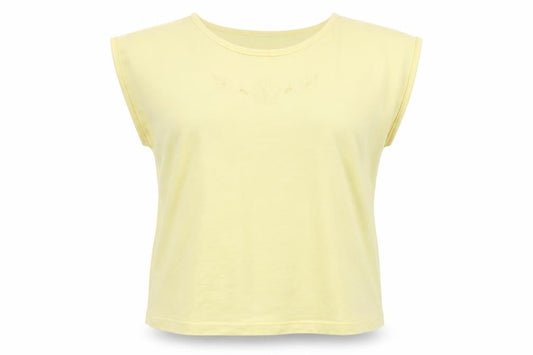 Womens UK Size 14 Littlewoods Yellow Basic T-Shirt