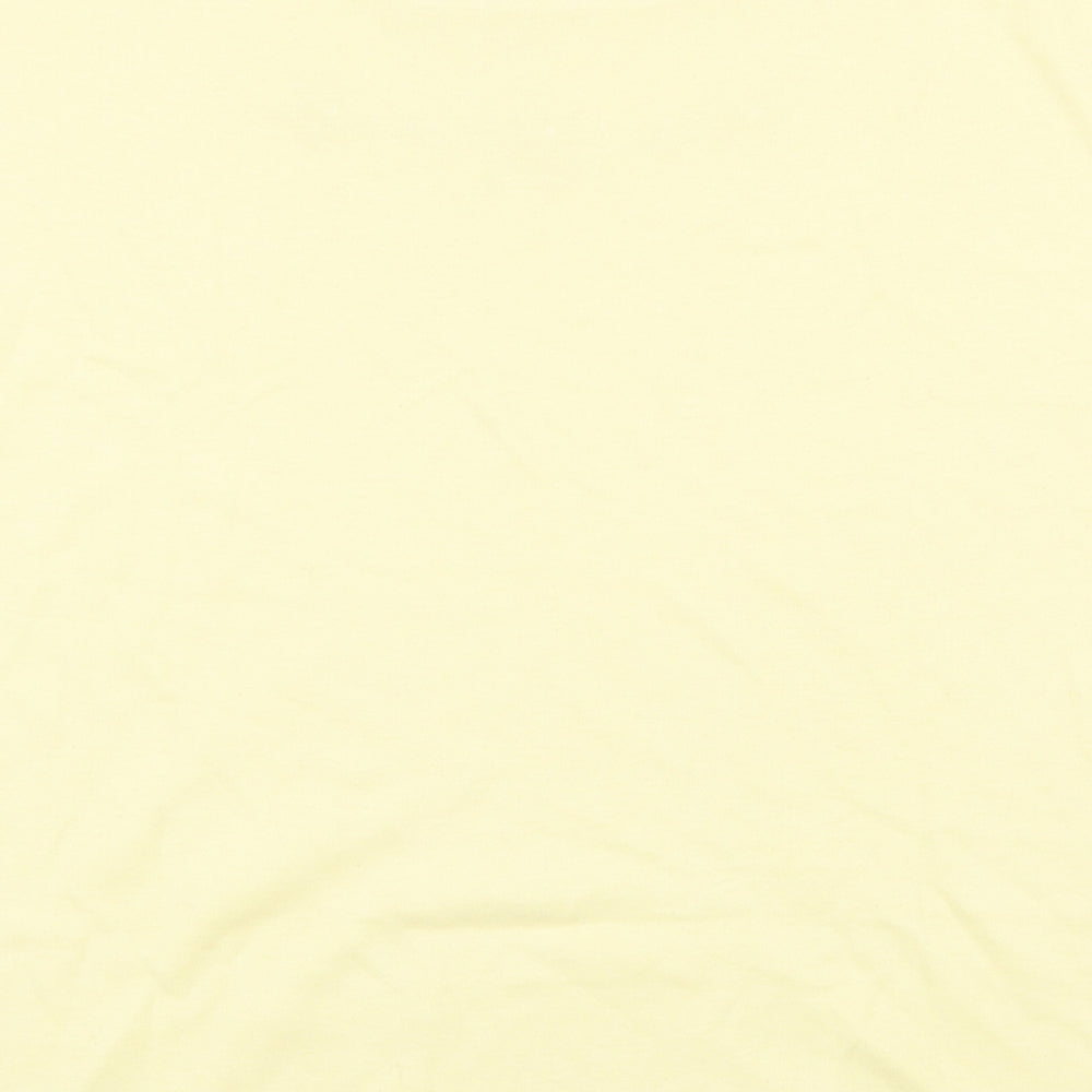 Womens UK Size 14 Littlewoods Yellow Basic T-Shirt