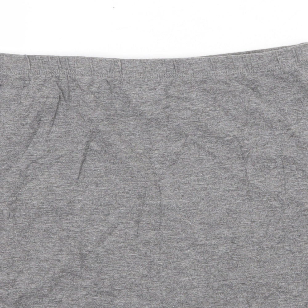 bonprix Womens Grey Cotton A-Line Skirt Size S