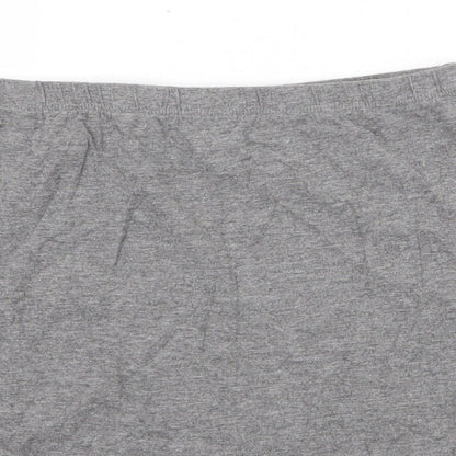 bonprix Womens Grey Cotton A-Line Skirt Size S