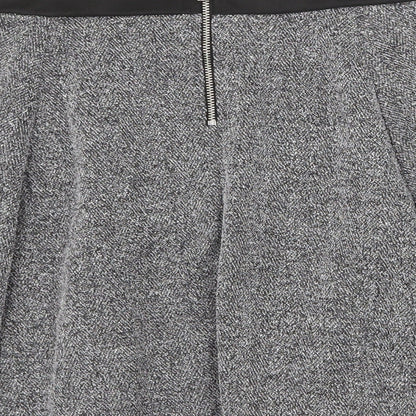 H&M Womens Grey Geometric Polyester Skater Skirt Size M Zip