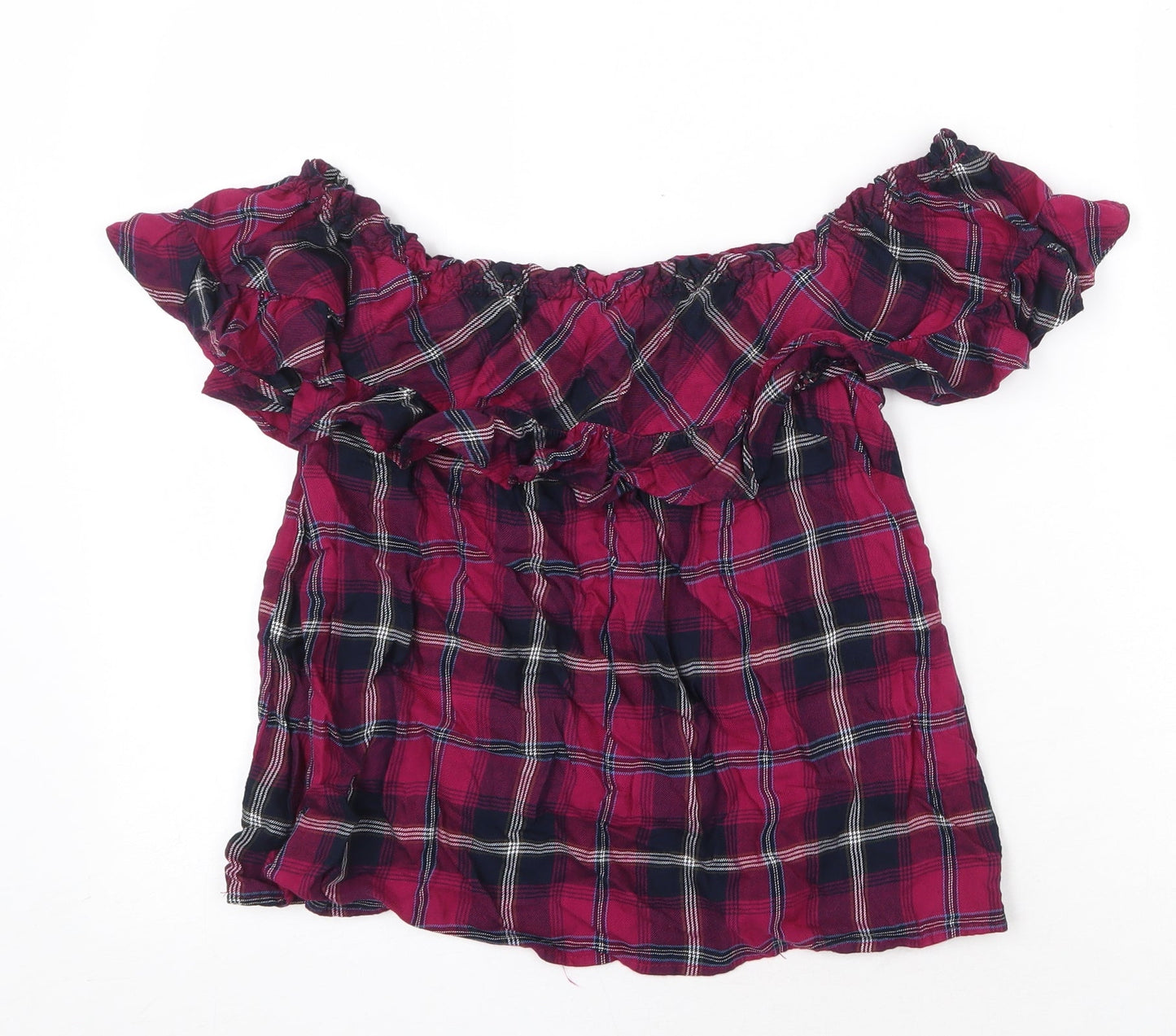 Womens UK Size M Stradivarius Purple Basic Blouse