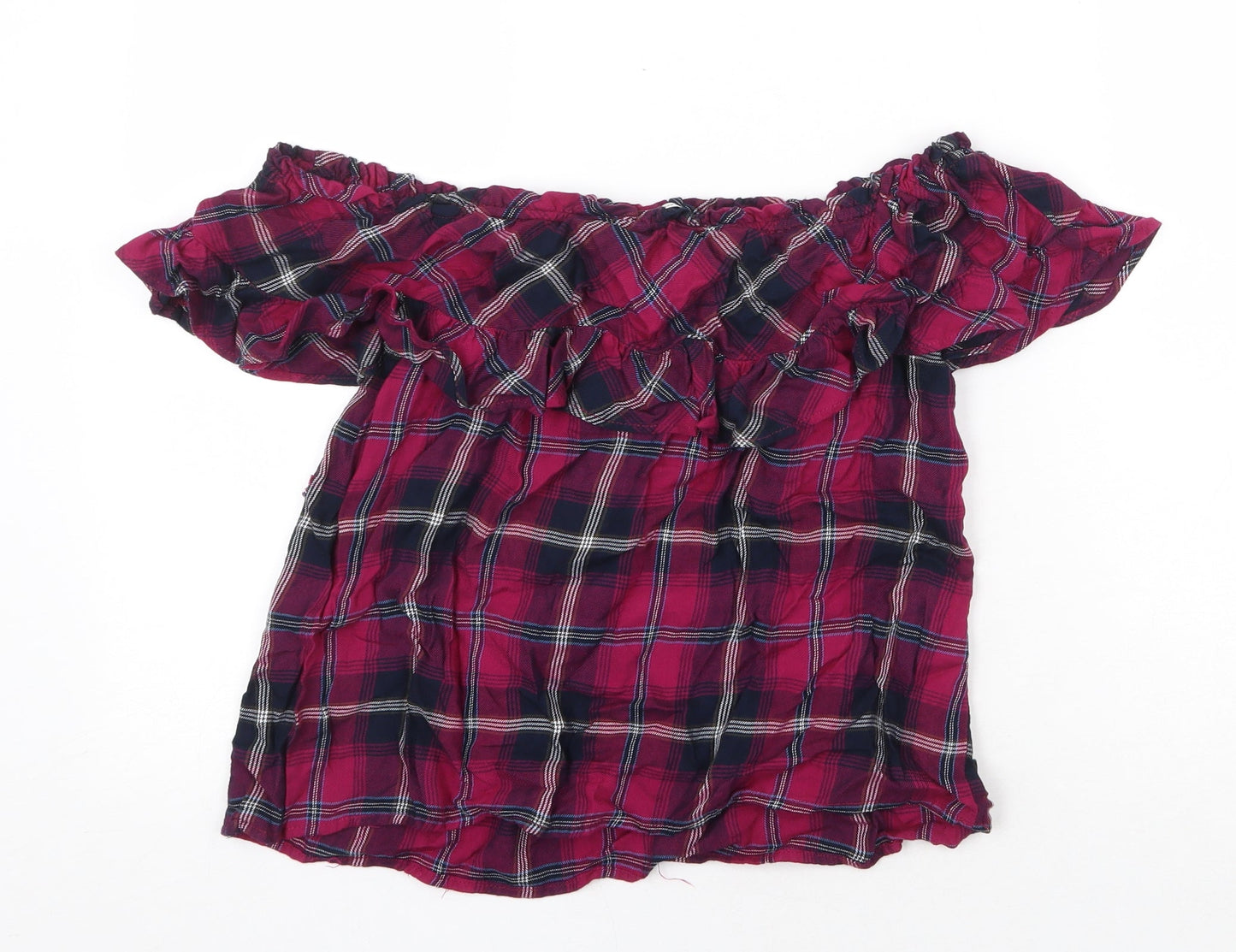 Womens UK Size M Stradivarius Purple Basic Blouse