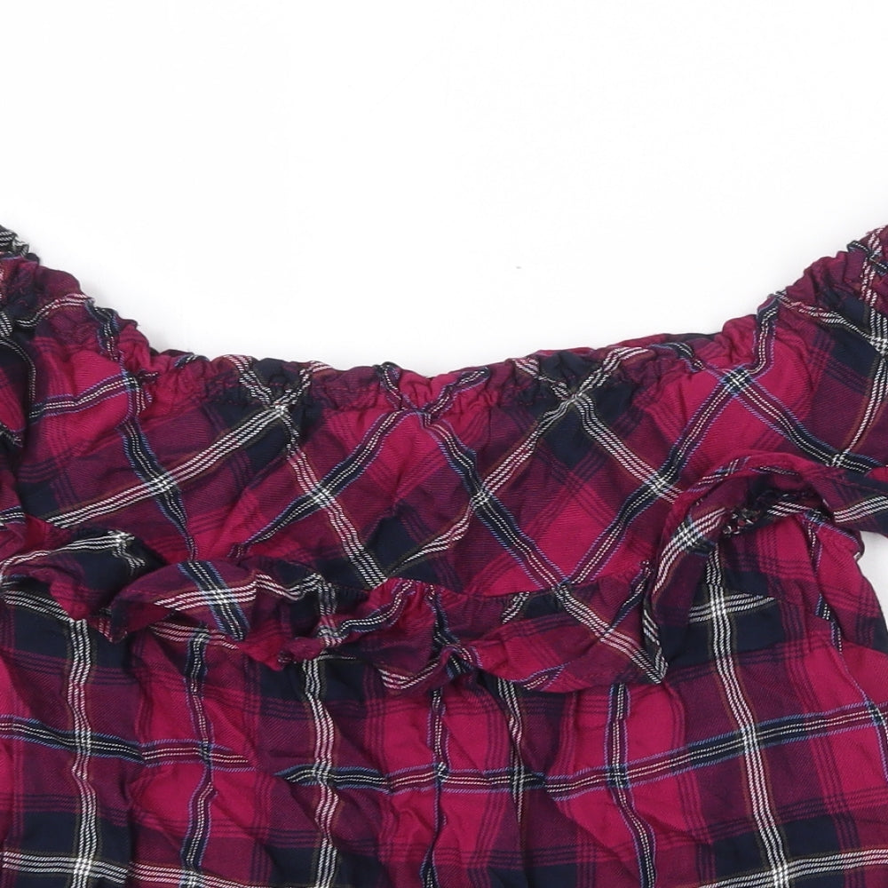 Womens UK Size M Stradivarius Purple Basic Blouse