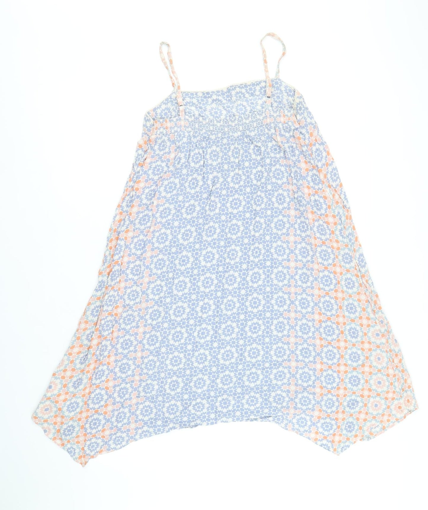 Dorothy Perkins Womens Multicoloured Geometric Viscose Slip Dress Size 10 Square Neck Pullover