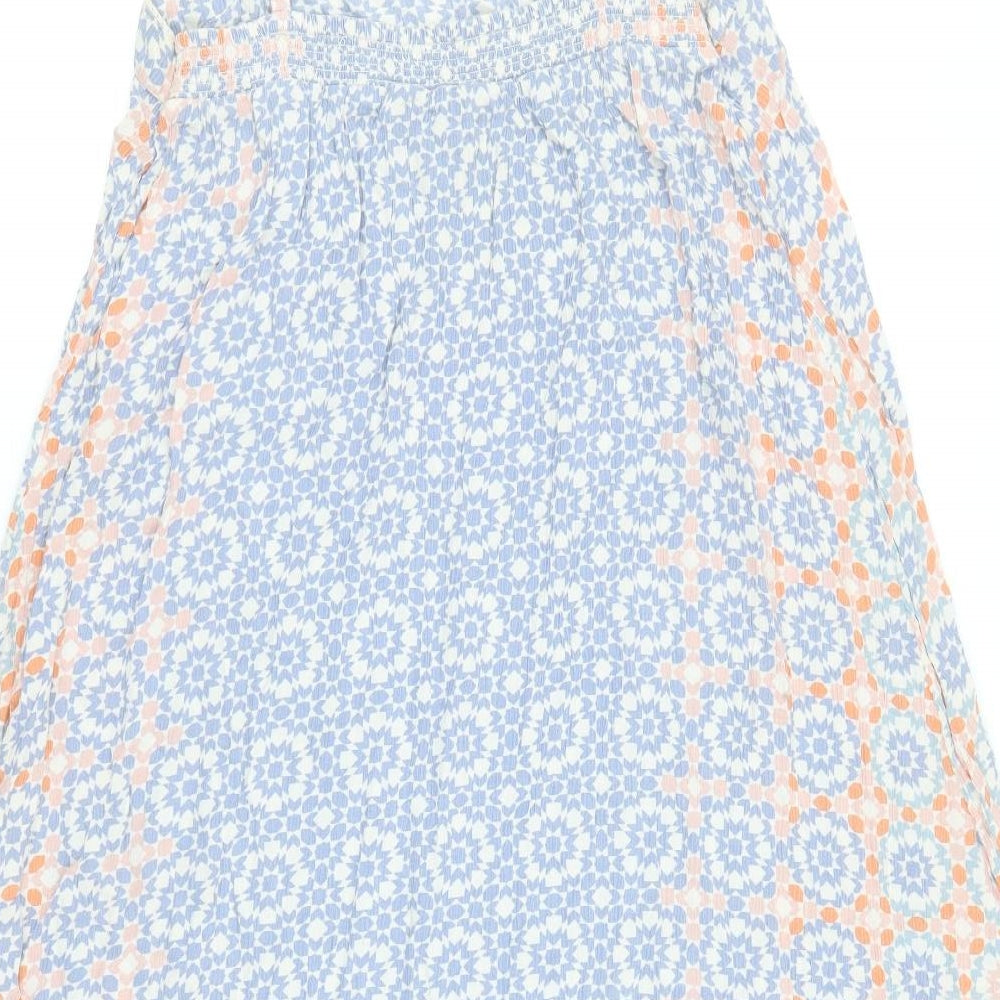 Dorothy Perkins Womens Multicoloured Geometric Viscose Slip Dress Size 10 Square Neck Pullover