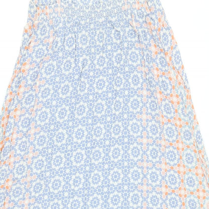 Dorothy Perkins Womens Multicoloured Geometric Viscose Slip Dress Size 10 Square Neck Pullover