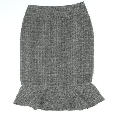 Cotton Traders Womens Grey Viscose Trumpet Skirt Size 16 Zip