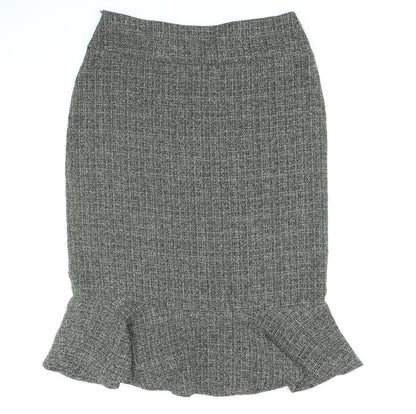 Cotton Traders Womens Grey Viscose Trumpet Skirt Size 16 Zip