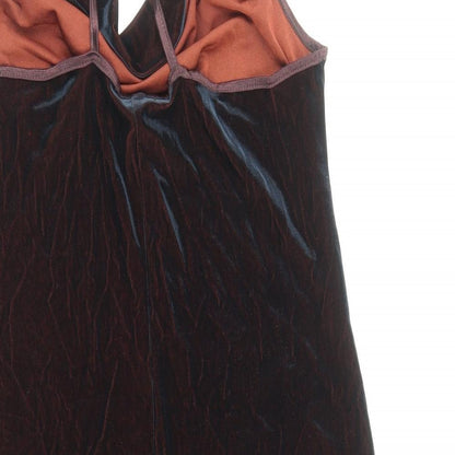 CMD Womens Brown Polyester A-Line Size L Halter Pullover