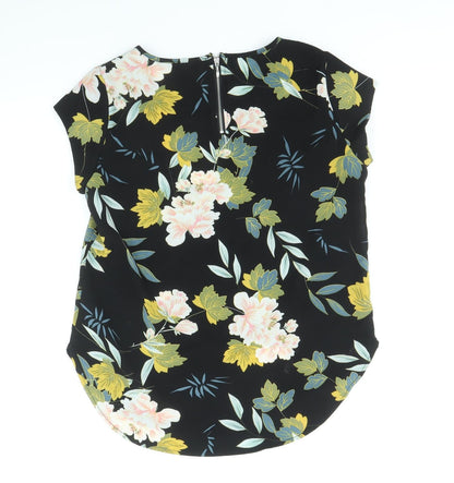 Womens UK Size 6 Only Black Basic Blouse