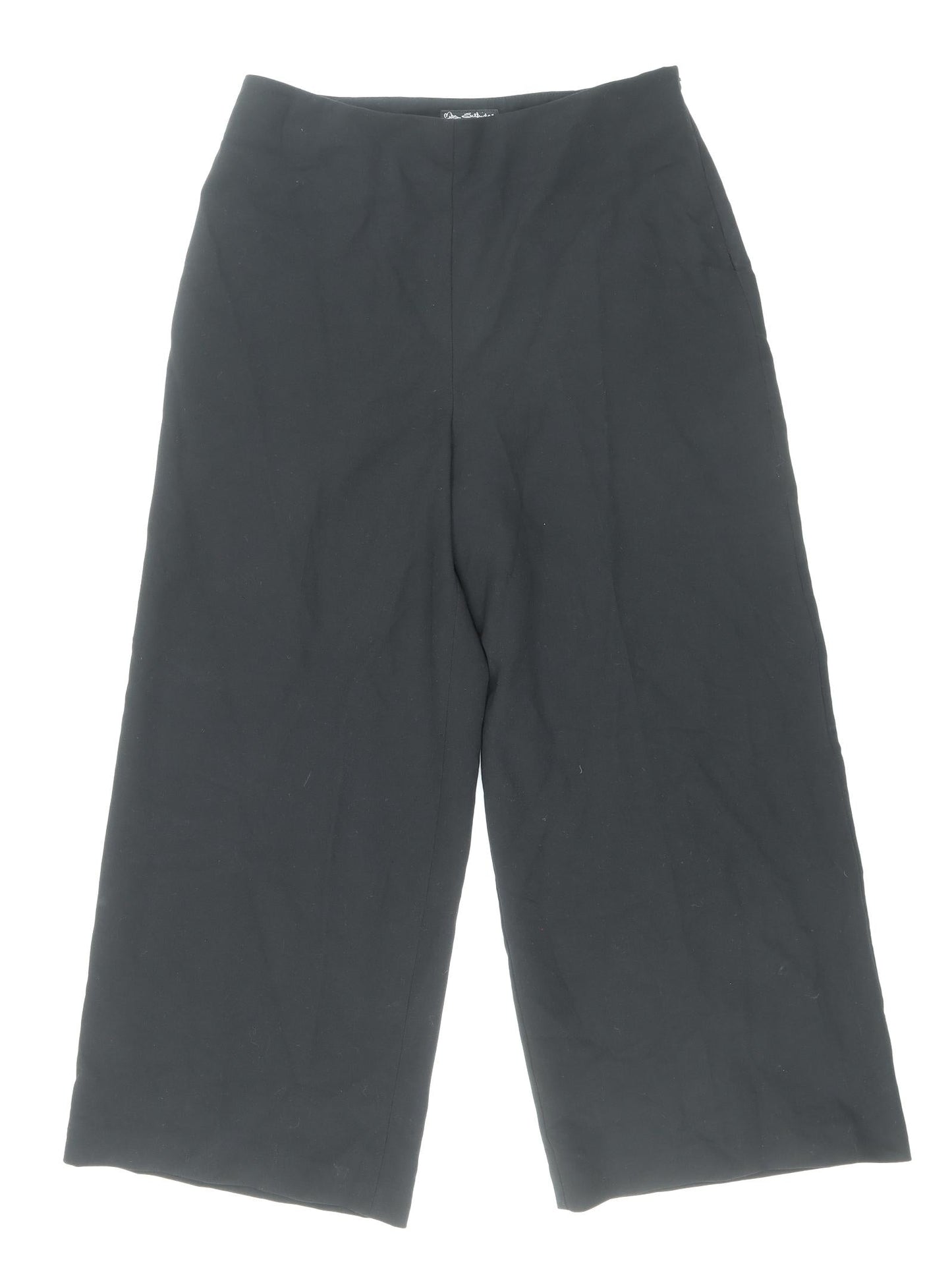Womens UK Size 8 Miss Selfridge Regular Fit Capri Black Trousers