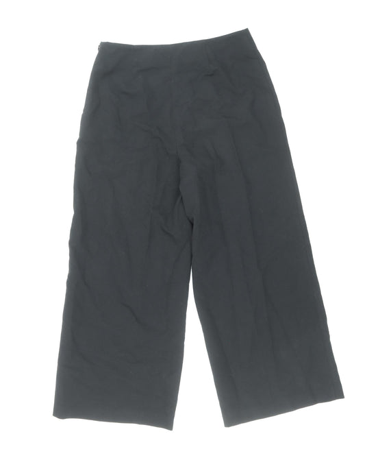 Womens UK Size 8 Miss Selfridge Regular Fit Capri Black Trousers