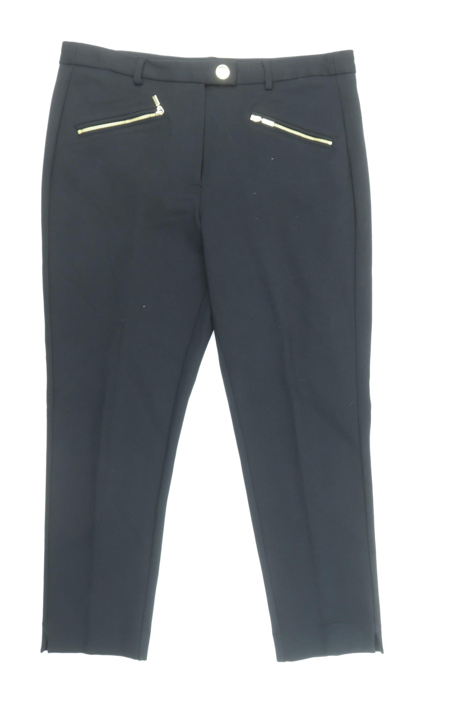 Womens UK Size 14 Marks and Spencer Regular Fit Capri Black Trousers
