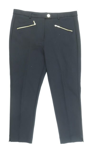 Womens UK Size 14 Marks and Spencer Regular Fit Capri Black Trousers