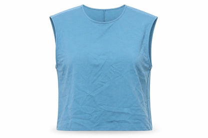 Womens UK Size M Zara Blue Basic T-Shirt