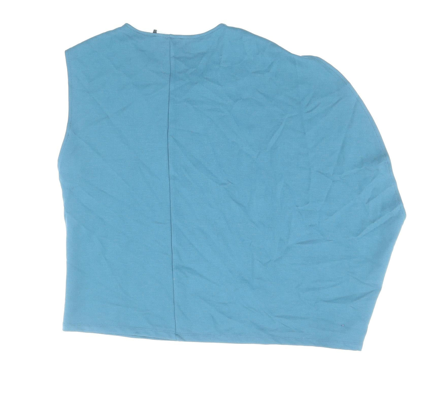 Womens UK Size M Zara Blue Basic T-Shirt