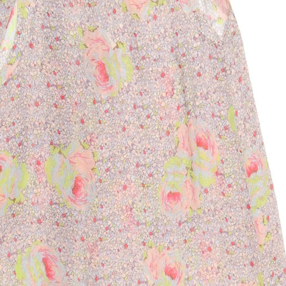 Miss Selfridge Womens Multicoloured Floral Polyester Shirt Dress Size 8 Collared Button