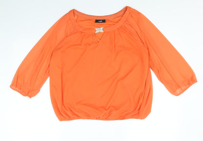 Womens UK Size M Wallis Orange Basic Blouse