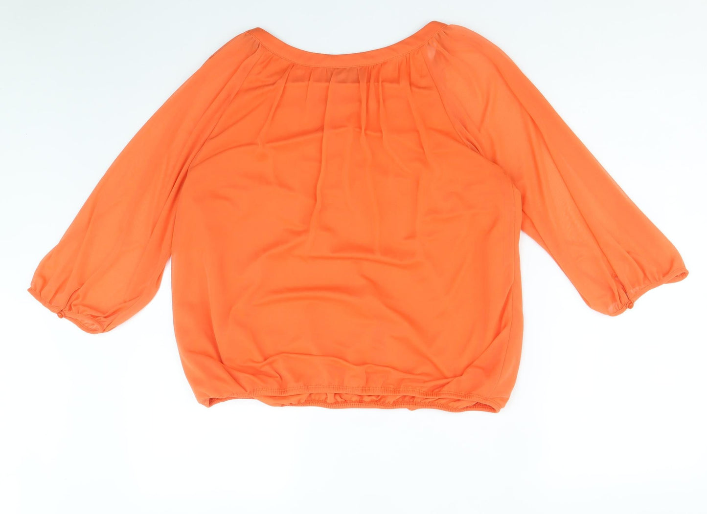 Womens UK Size M Wallis Orange Basic Blouse