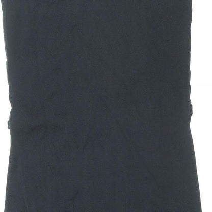Phase Eight Womens Black Viscose Pencil Dress Size 10 Boat Neck Zip - Lace Top