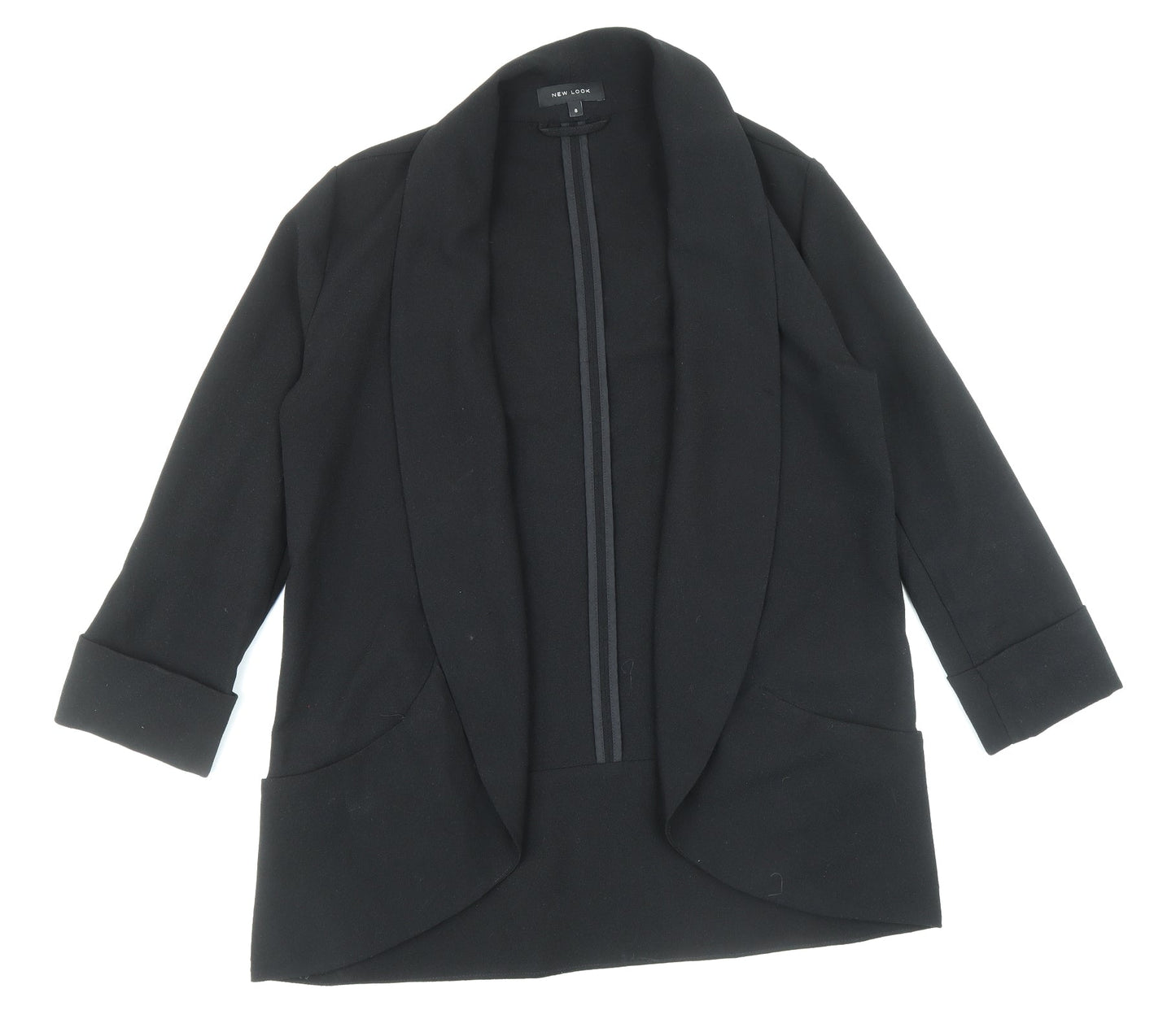 Womens UK Size 8 New Look Black Overcoat