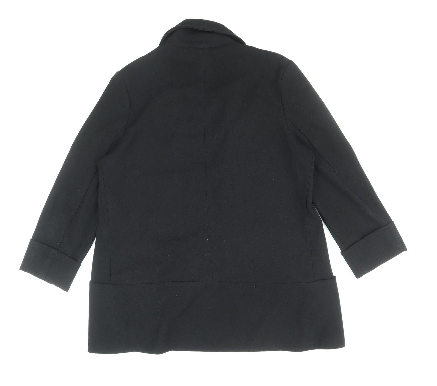 Womens UK Size 8 New Look Black Overcoat