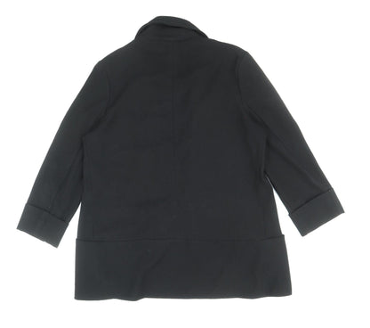 Womens UK Size 8 New Look Black Overcoat