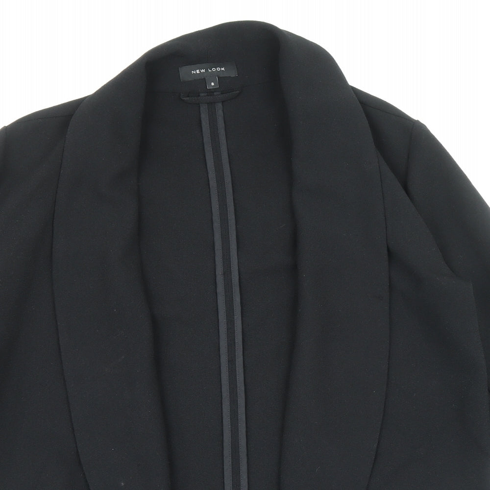 Womens UK Size 8 New Look Black Overcoat