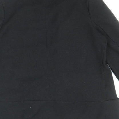 Womens UK Size 8 New Look Black Overcoat
