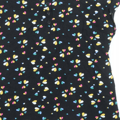 Womens UK Size 8 Louche Black Basic T-Shirt