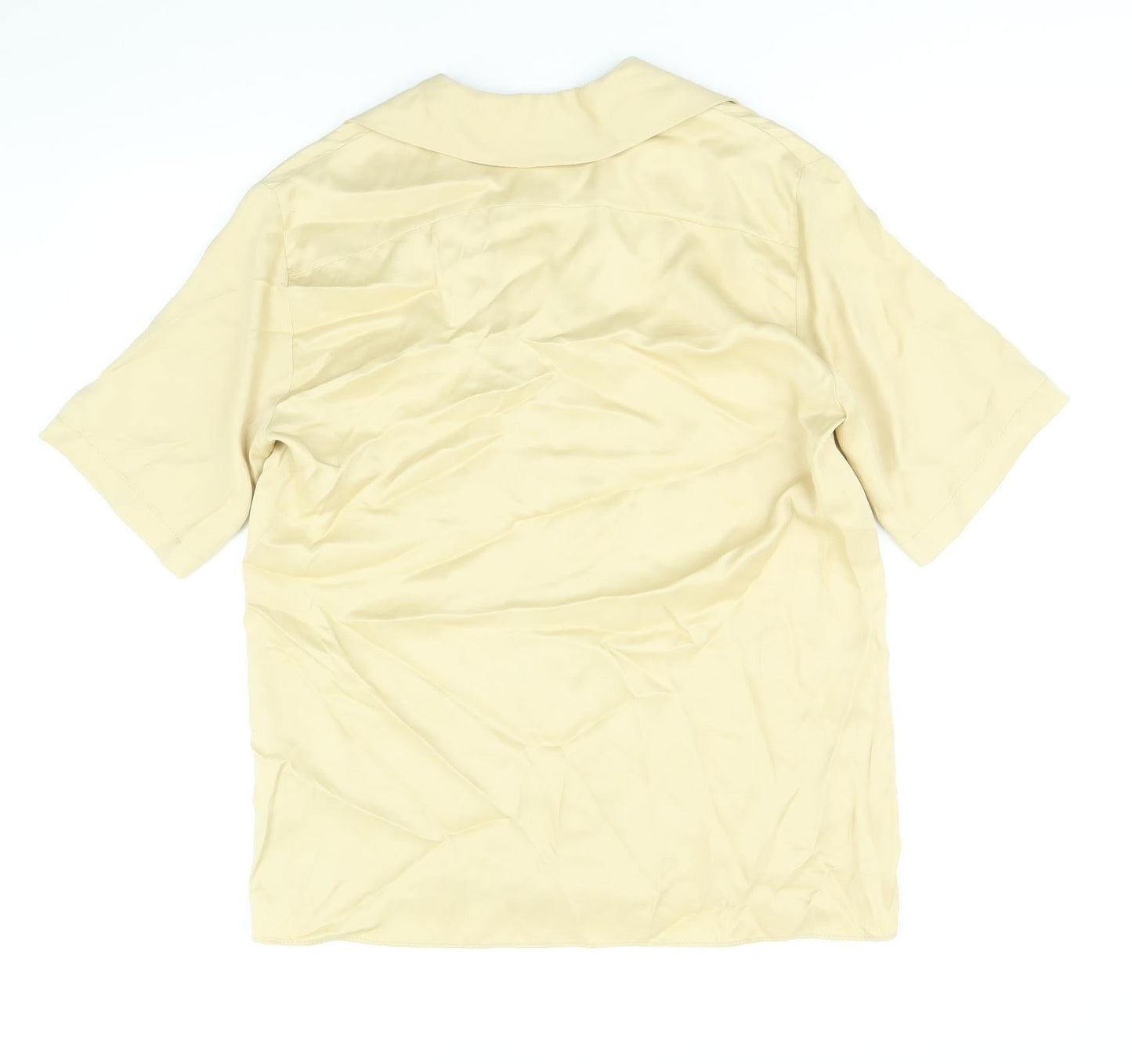 Womens UK Size S Zara Gold Basic Button-Up
