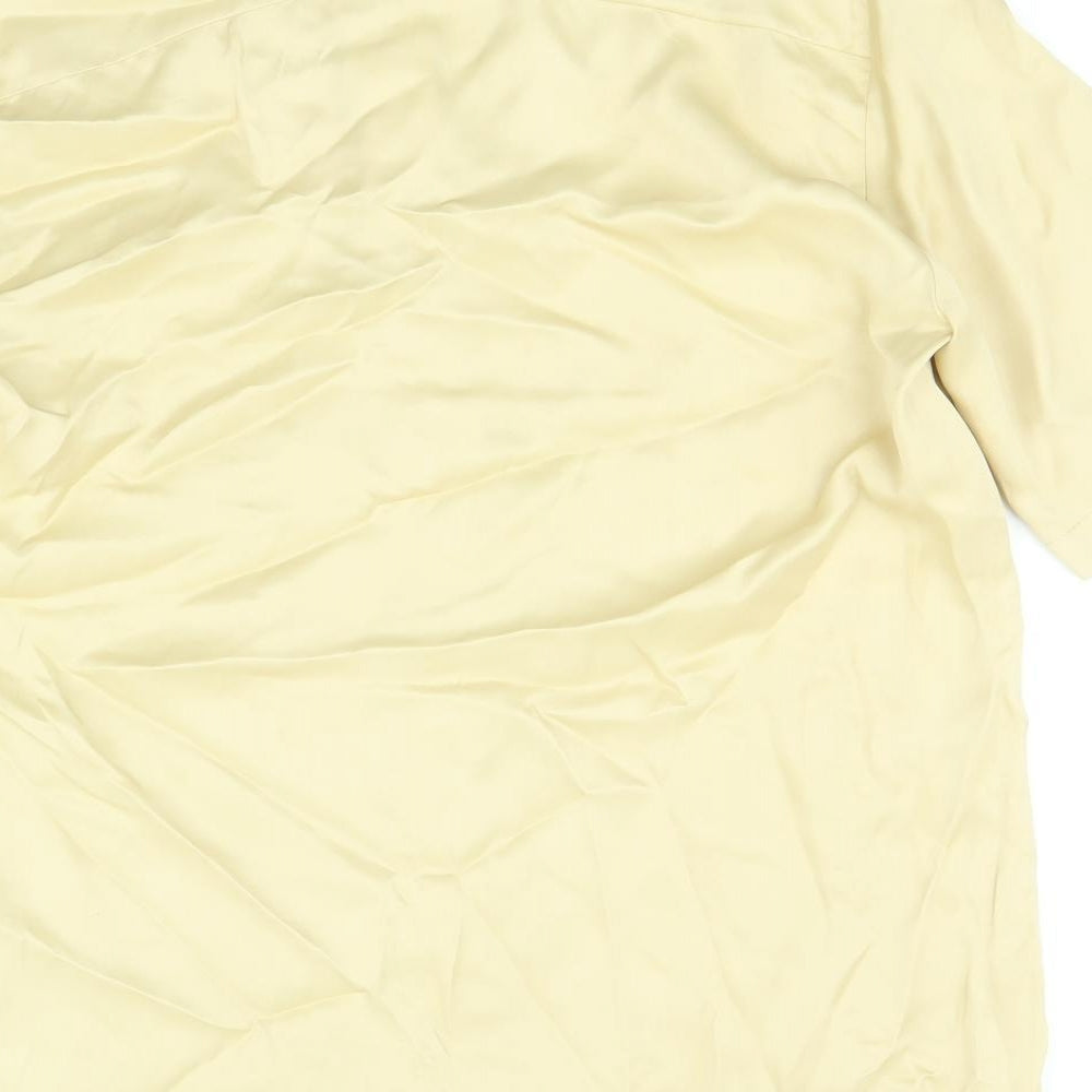 Womens UK Size S Zara Gold Basic Button-Up