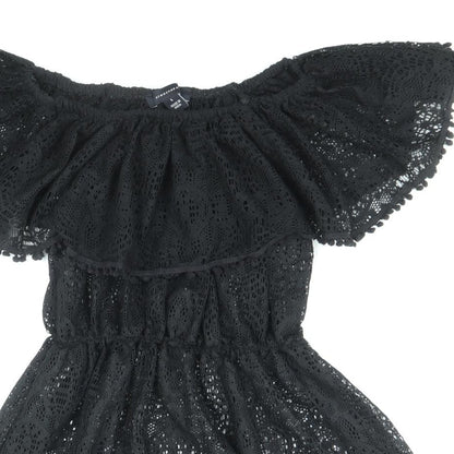 Atmosphere Womens Black Polyester Skater Dress Size L Off the Shoulder Pullover