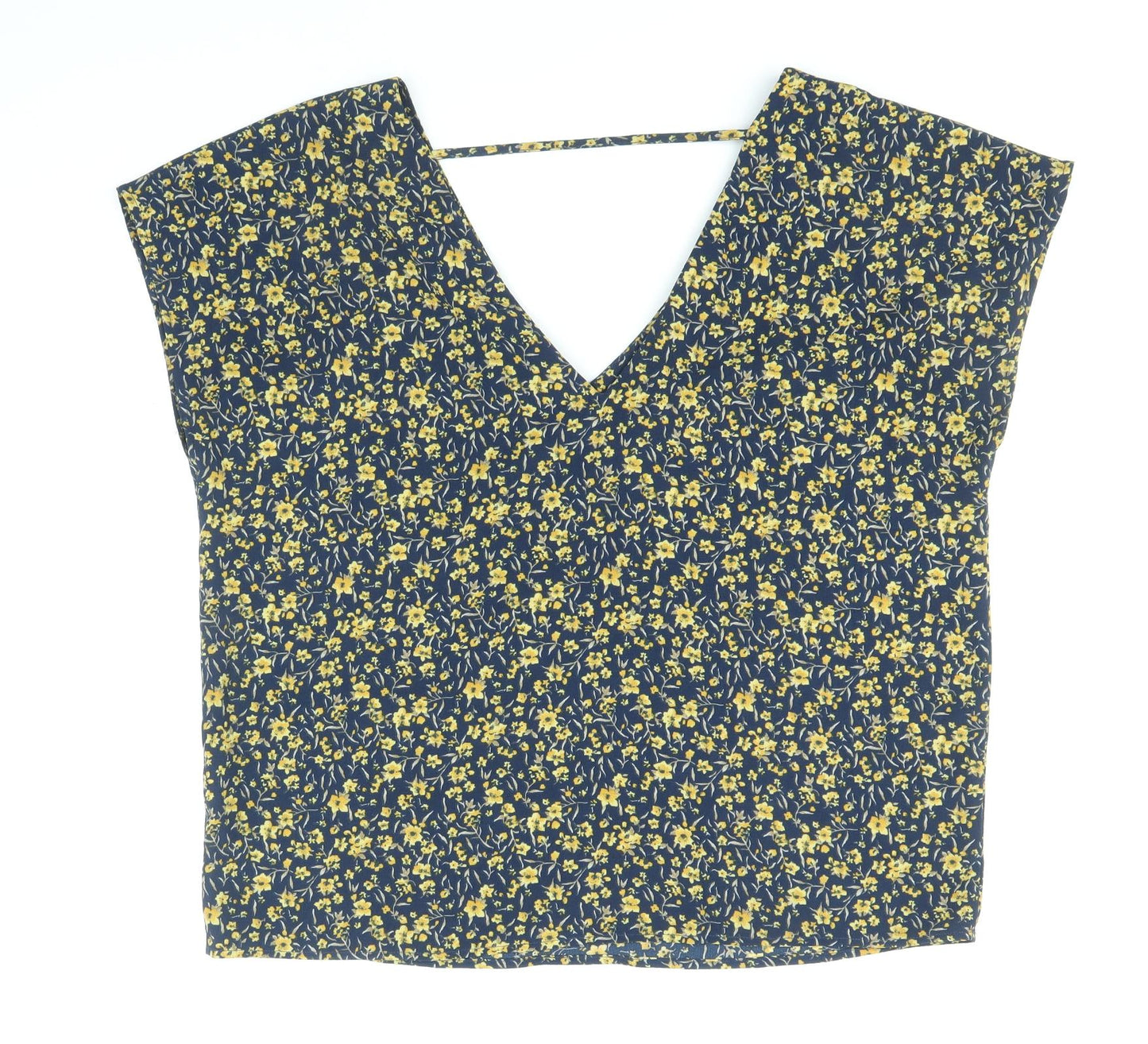 FOREVER 21 Womens Multicoloured Geometric Polyester Basic Tank Size S V-Neck