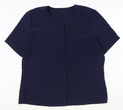 Womens UK Size 16 St Michael Blue Basic Blouse