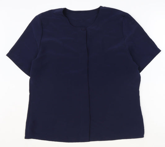 Womens UK Size 16 St Michael Blue Basic Blouse