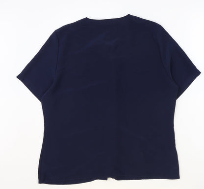 Womens UK Size 16 St Michael Blue Basic Blouse