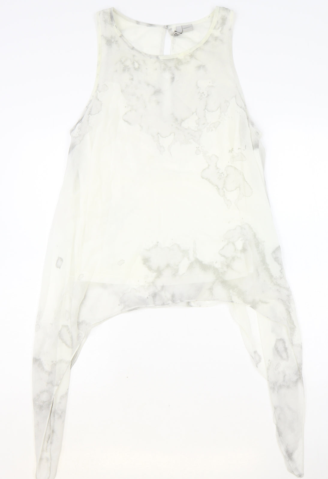Womens UK Size 12 H&M Ivory Basic Tank