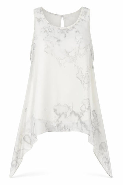 Womens UK Size 12 H&M Ivory Basic Tank