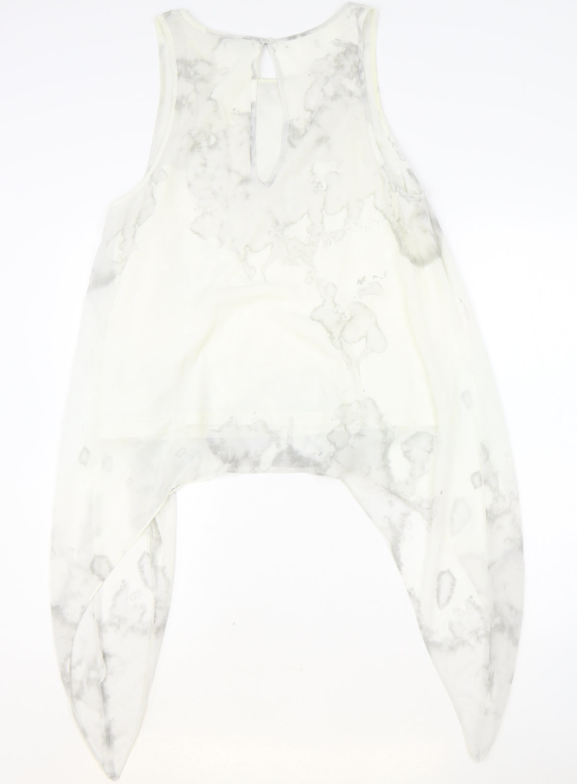 Womens UK Size 12 H&M Ivory Basic Tank