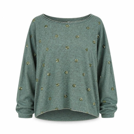 Womens UK Size M New Collection Green Basic Blouse