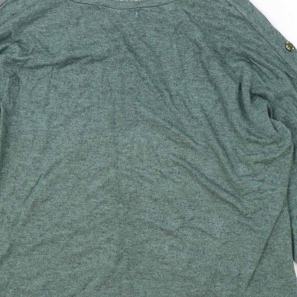 Womens UK Size M New Collection Green Basic Blouse