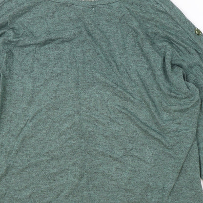 Womens UK Size M New Collection Green Basic Blouse