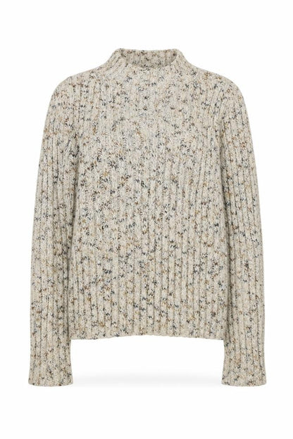 PACO Womens Brown Mock Neck Acrylic Pullover Jumper Size M