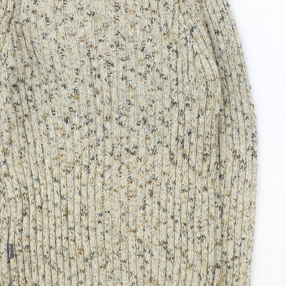 PACO Womens Brown Mock Neck Acrylic Pullover Jumper Size M