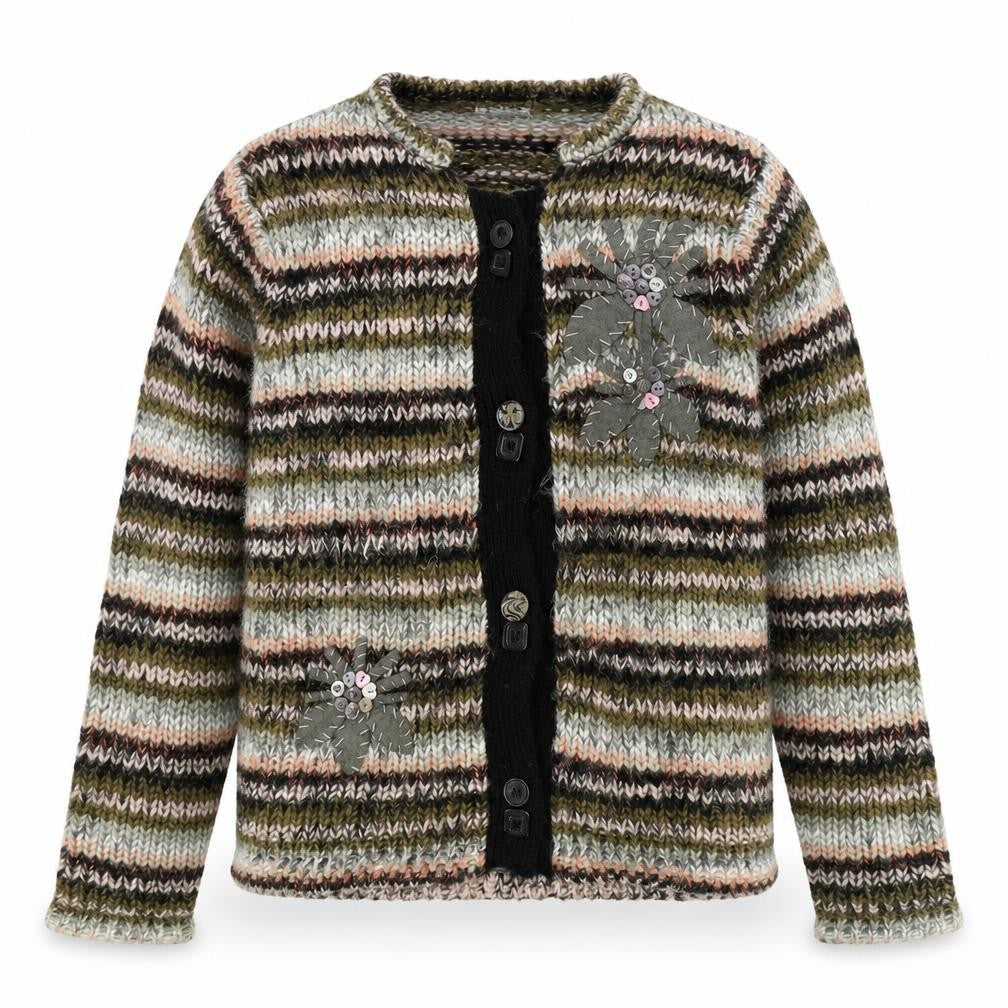 Womens UK Size L Fay Louise Multicoloured Cardigan Jumper