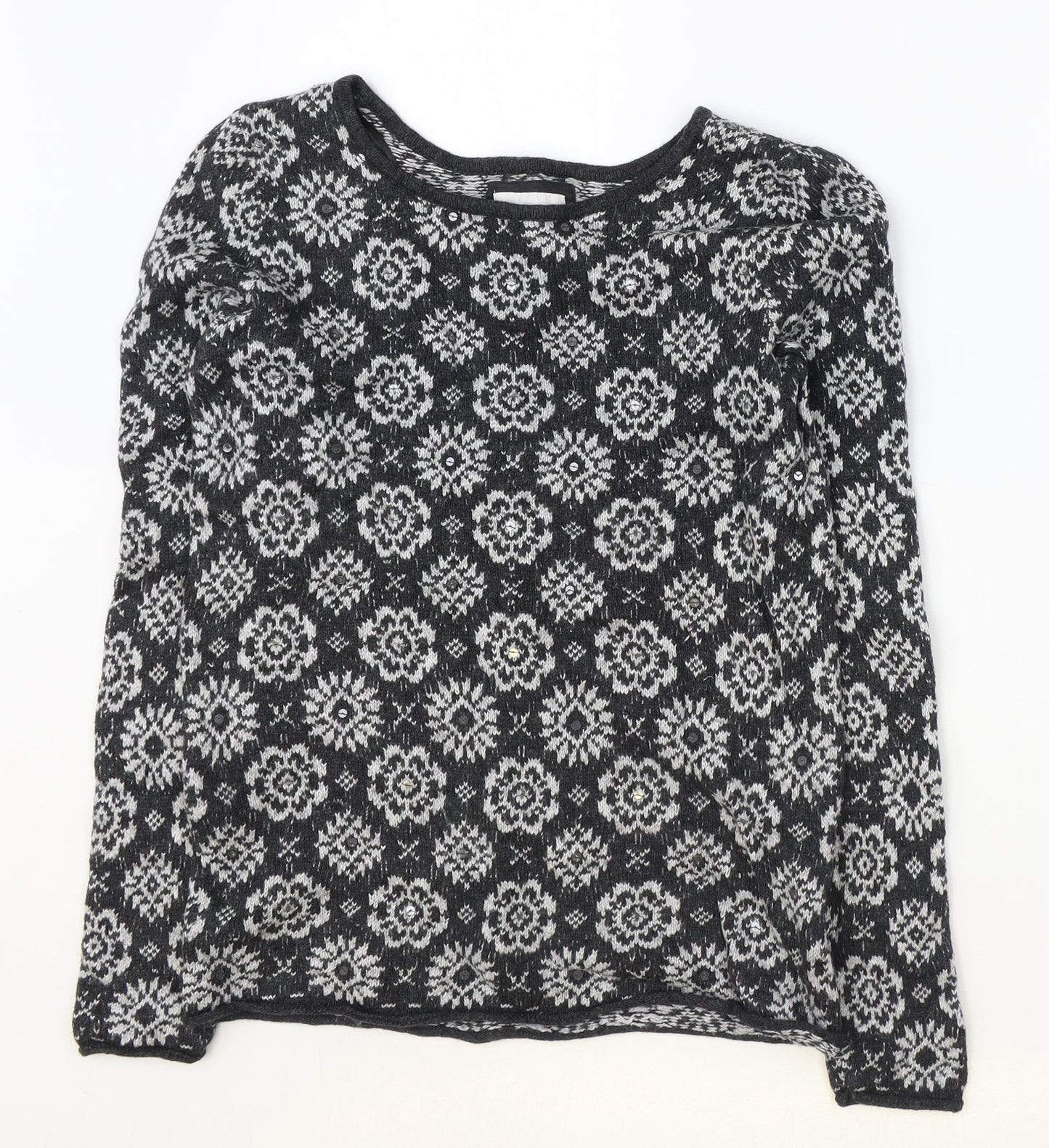 Womens UK Size S H&M Grey Pullover Jumper